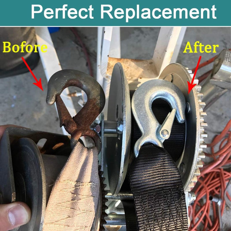 Botepon Marine Boat Trailer Winch Strap with Hook, Marine Winch Strap Replacement for Boat Jet Ski Loading, Launching and Retrieving Â¡Â­ - Image 3